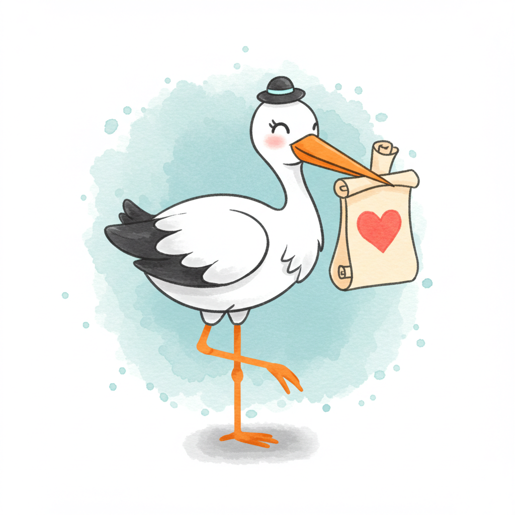 Beautiful pregnancy journey illustration
